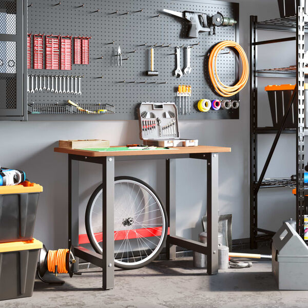 vidaXL t&ouml;&ouml;laud, 100 x 60 x 81,5 cm, p&ouml;&ouml;k, ristk&uuml;likukujuline