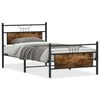 vidaXL voodiraam ilma madratsita suitsutatud tamm 107x203 cm tehispuit