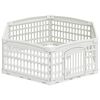 vidaXL 6 Paneeli Koera M&auml;nguaed Valge 122 x 106 x 40 cm Plastmass