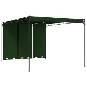 vidaXL Paviljon 4 x 3 x 2,3 m Roheline Pol&uuml;ester ja teras