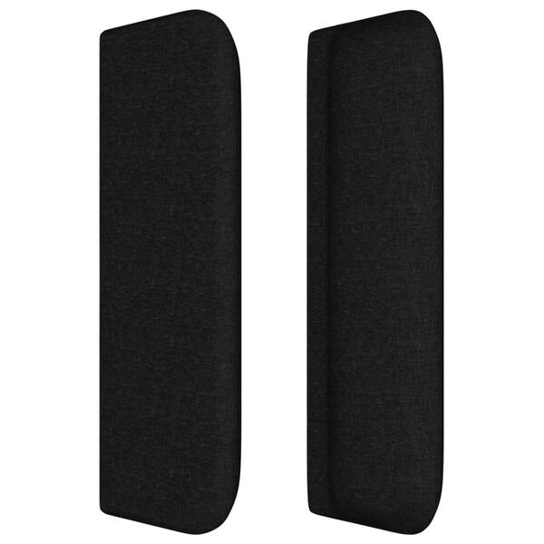 vidaXL voodipeats servadega, must, 83x16x78/88 cm, kangas