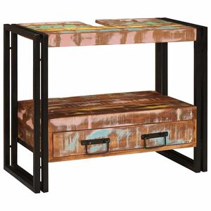 vidaXL Peegli kapp Mitmev&auml;rviline 71 x 33 x 58 cm Tugev taastatud puit