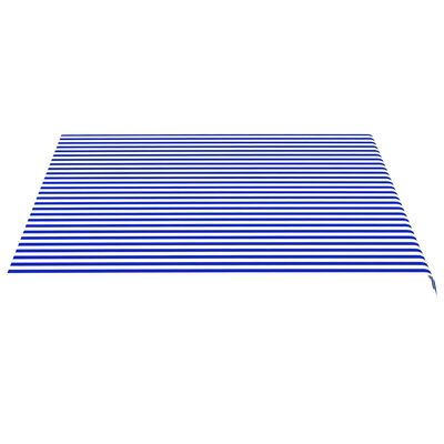 vidaXL varikatuse asenduskangas, sinine ja valge, 4 x 3,5 m