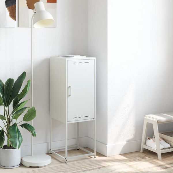 vidaXL k&otilde;rge kapp, valge, 36 x 39 x 107 cm, teras