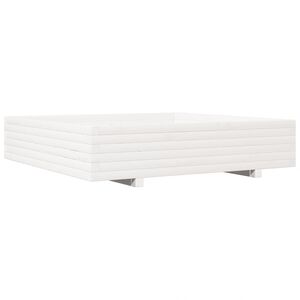 vidaXL aia taimekast, valge, 110 x 110 x 26,5 cm, m&auml;nnipuit
