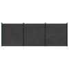 vidaXL Aia komplekt 3 tk 526 x 186 cm WPC ja Alumiinium Must
