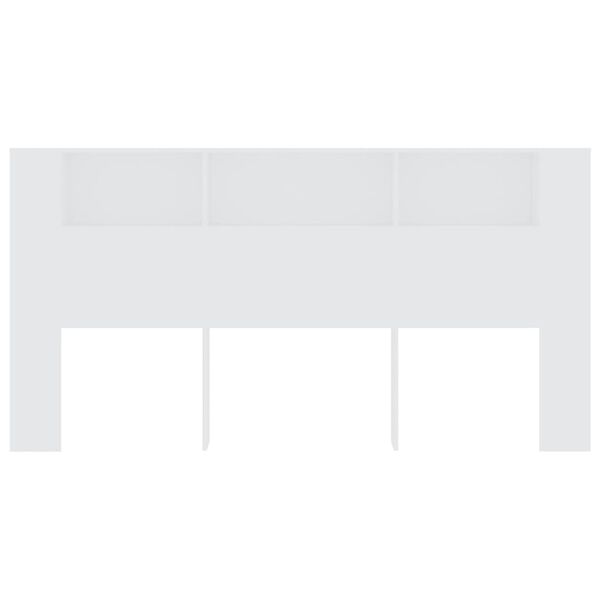 vidaXL voodipeatsi kapp, valge, 200 x 18,5 x 104,5 cm