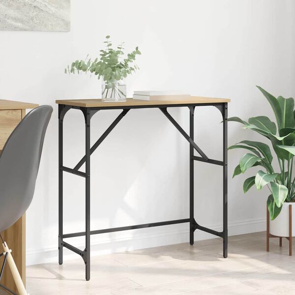 vidaXL Konsoollaud Käsitööpuu 75 x 32 x 75 cm Tehispuit