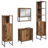vidaXL Vannitoa m&ouml;&ouml;bleset 4 pcs Pruun 33 x 33 x 185.5 cm Tehispuit