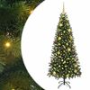 vidaXL Tehisj&otilde;ulupuu koos 300 LED-iga Roheline 180 cm PE ja PVC