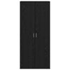 vidaXL Kapp riiuliga uksega Must tamm 80 x 39 x 178 cm Tehispuit