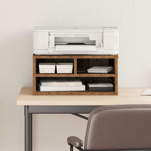 vidaXL Printeri alus Vana puit 49 x 40 x 22.5 cm Tehispuit