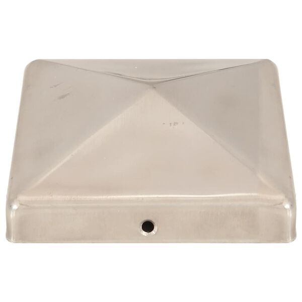 vidaXL p&uuml;ramiidikujuline postiots, 6 tk, roostevaba teras, 101x101 mm