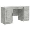 vidaXL Laud riiuliga uksega Betoonhall 142,5 x 50 x 75 cm Tehispuit