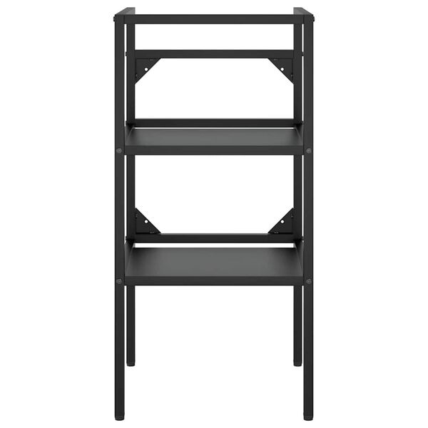 vidaXL vannitoa valamuraam, must, 40 x 38 x 83 cm, raud