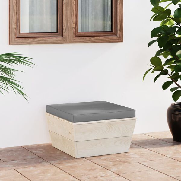 vidaXL kaubaalustest aiatumba padjaga immutatud kuusepuit