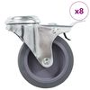 vidaXL poldiaukudega p&ouml;&ouml;ratavad m&ouml;&ouml;blirattad 8 tk, 75 mm