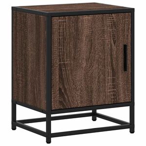 vidaXL &ouml;&ouml;kapp pruun tamm 40x31x50 cm konstrueeritud puit ja metall