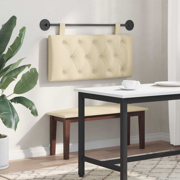 vidaXL Rippuv Peatoe Seinale kinnitatav cream 100 x 55 x 7 cm kangas