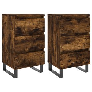 vidaXL &ouml;&ouml;kapid 2 tk, suitsutatud tamm, 40 x 35 x 69 cm, tehispuit