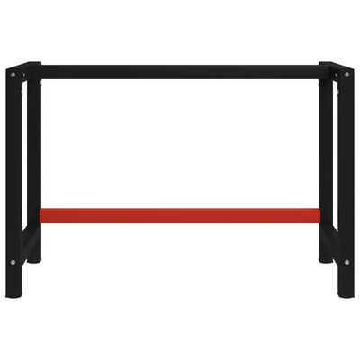 vidaXL tööpingi raam metall 120 x 57 x 79 cm, must ja punane
