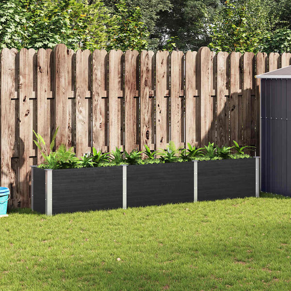 vidaXL aia taimelava, 300 x 50 x 54 cm, puidu-plasti segu, hall