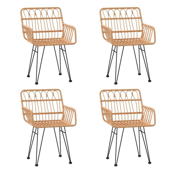 vidaXL 5-osaline aiamööbli komplekt, polürotang