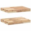 vidaXL ujuvad riiulid 2 tk 60 x 30 x 4 cm t&ouml;&ouml;tlemata t&auml;ispuidust akaatsia