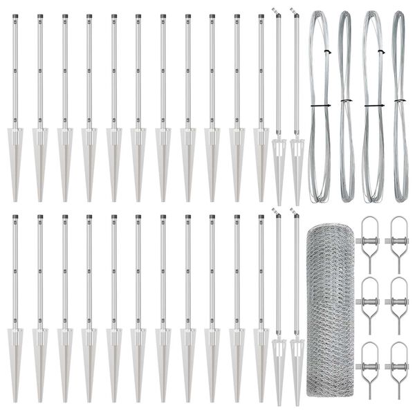 vidaXL Aiapost H&otilde;bedane 50 x 0,5 m (13 mm v&otilde;rgu) Teras