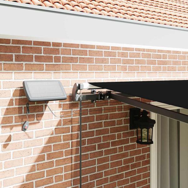 vidaXL K&auml;igukohandatav varikatus Must 450 &times;350 cm kangas