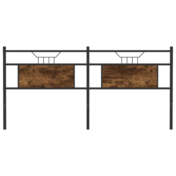 vidaXL vahetatav voodipeats suitsutatud tamm 180 cm tehispuit ja teras