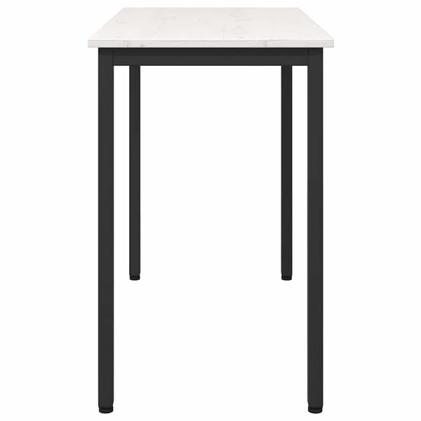 vidaXL laud Valge 100 x 50 x 77 cm T&ouml;&ouml;deldud puit ja teras