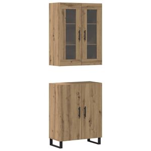 vidaXL K&otilde;rgushein 2 pcs k&auml;sit&ouml;&ouml;tamm Tehispuit