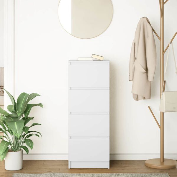 vidaXL puhvetkapp, valge, 37,5 x 35x 99 cm, tehispuit