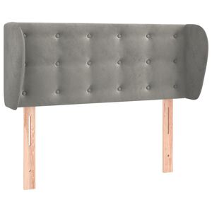 vidaXL voodipeats servadega, helehall, 83x23x78/88 cm, samet