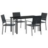 vidaXL Aia s&ouml;&ouml;gilaudade komplekt 5 tk Must PE rattan