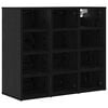 vidaXL Kinga kapp riiuliga Must tamm 77,5 x 30 x 67 cm Tehispuit