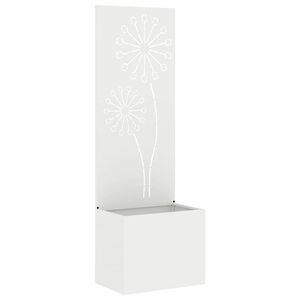 vidaXL Aia privaatsuse kate Valge 50 x 32 x 150 cm K&uuml;lmpruun teras