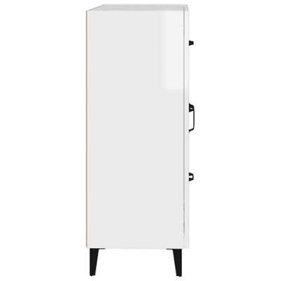 vidaXL puhvetkapp, kõrgläikega valge, 69,5 x 34 x 90 cm, tehispuit