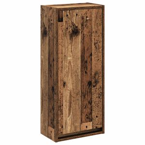 vidaXL Seinale paigaldatav valamu ja kapp Vana puit 35 x 20 x 81 cm