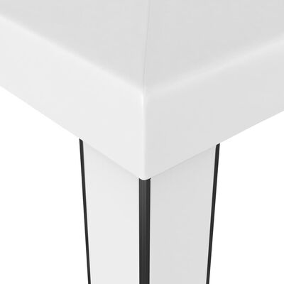 vidaXL varjualune topeltkatuse ja LED-nöörvalgustiga 3x3 m valge