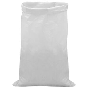 vidaXL Kootud kotid 10 pcs Valge 60 x 110 cm PP