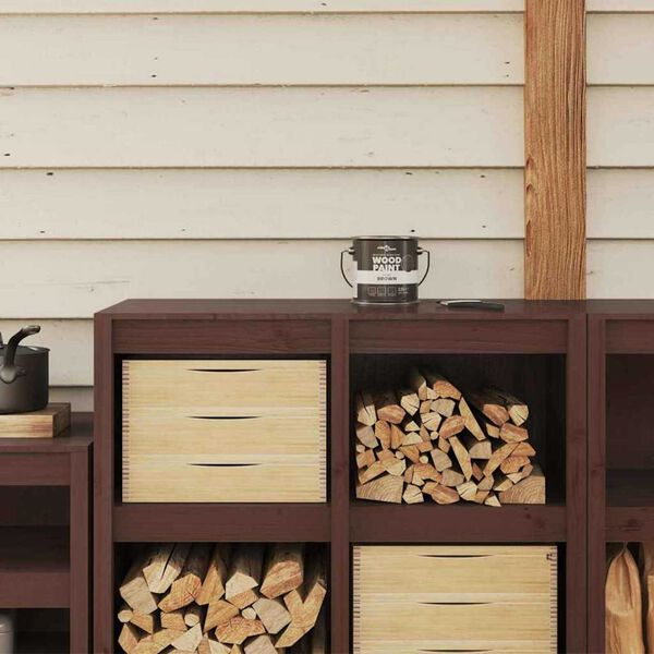 vidaXL Puiduvärv Pruun 16,5 x 16,5 x 15,9 cm Seinaprindid