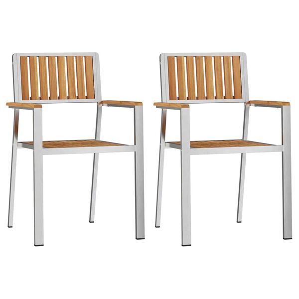 vidaXL Aia tool 2 pcs Pruun 56 x 54,5 x 87 cm Tugev teakpuit