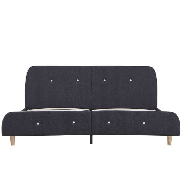 vidaXL voodiraam ilma madratsita tumehall kangas 150x200 cm