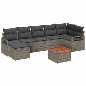 vidaXL Aia Diivanikomplekt padjaga 8 pcs Hall pol&uuml;rotang