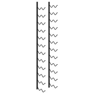 vidaXL seinale kinnitatav veiniriiul 24 pudelile, must raud
