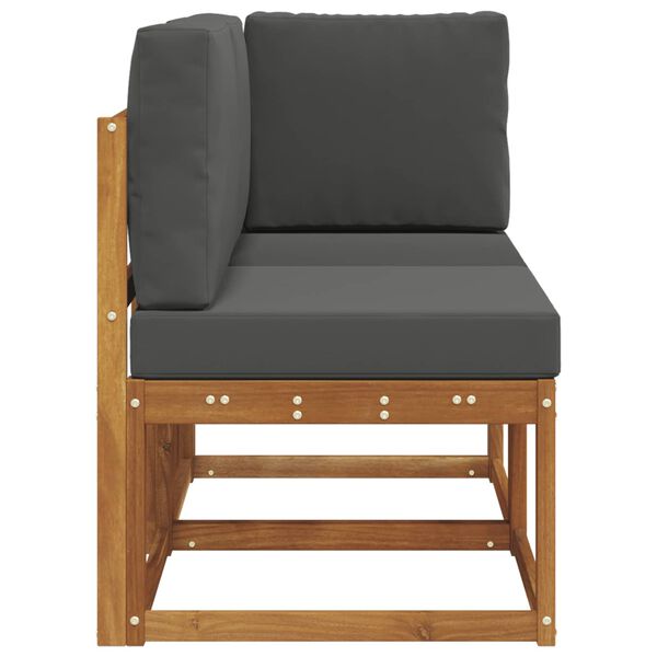 vidaXL Aed ja nurga diivan padjaga 2 T&uuml;kk Looduslik ja antriit