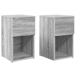 vidaXL Voodikapp 2 pcs Hall Sonoma 29 x 31,5 x 49 cm Tehispuit