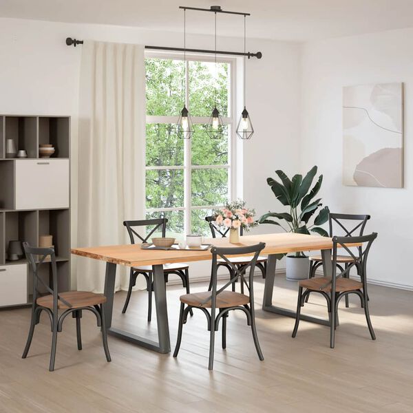 vidaXL söögilaua jalad V-kujulised 2 tk, antratsiithall, 100 x (72-73,3) cm, teras